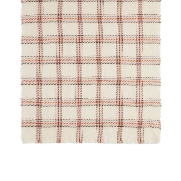 Cejon Womens One Size Heritage Plaid Blanket Scarf Wrap Ivory C11636 $48 1283 - Picture 1 of 6